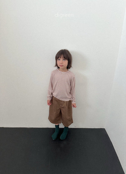 【予約】stripe latte T / digreen(S-XXL)