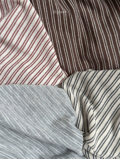 【予約】stripe latte T / digreen(S-XXL)