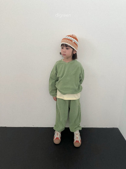 【予約】sand terry joggers pants / digreen(S-XXL)