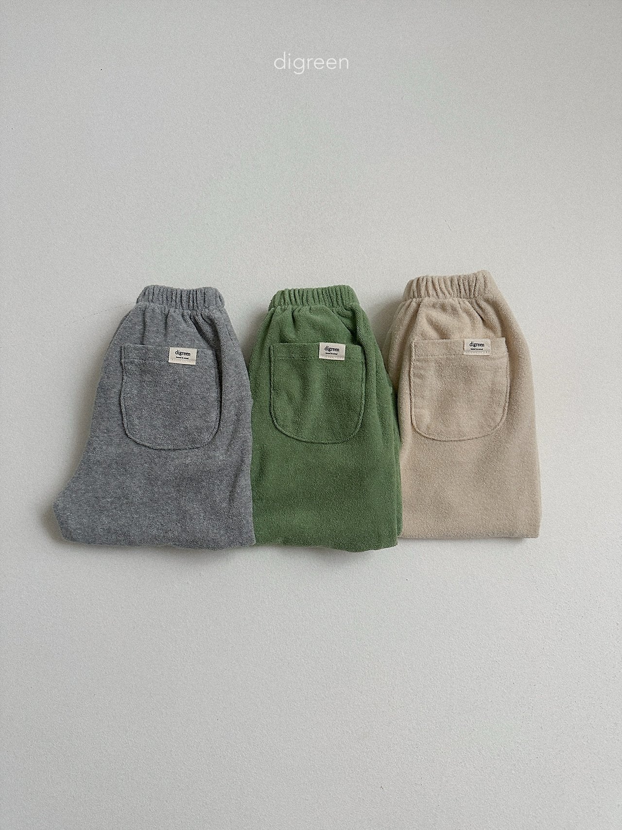 【予約】sand terry joggers pants / digreen(S-XXL)