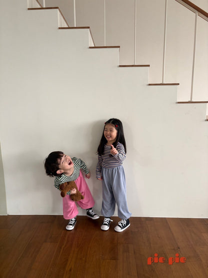 【予約】ボーダーTシャツ / pie (XS-XL)샐러리단가라