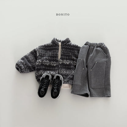 【予約】snow flake boa zip up /  bonito (12m-JM)