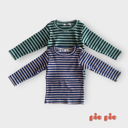 【予約】ボーダーTシャツ / pie (XS-XL)샐러리단가라