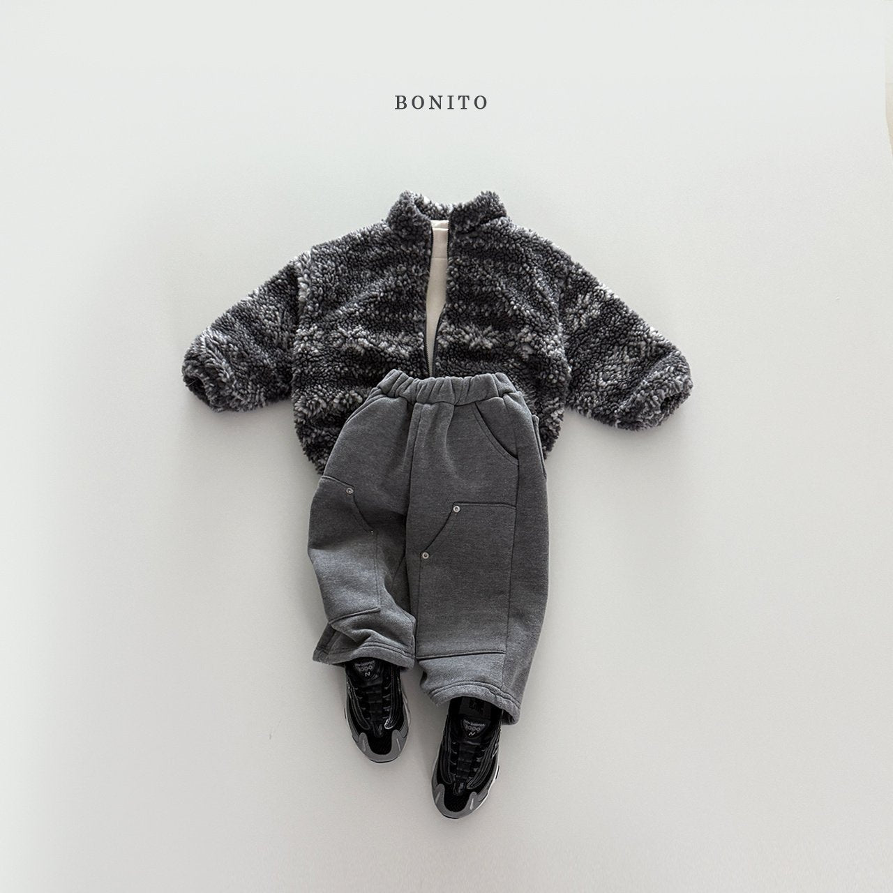 【予約】snow flake boa zip up /  bonito (12m-JM)