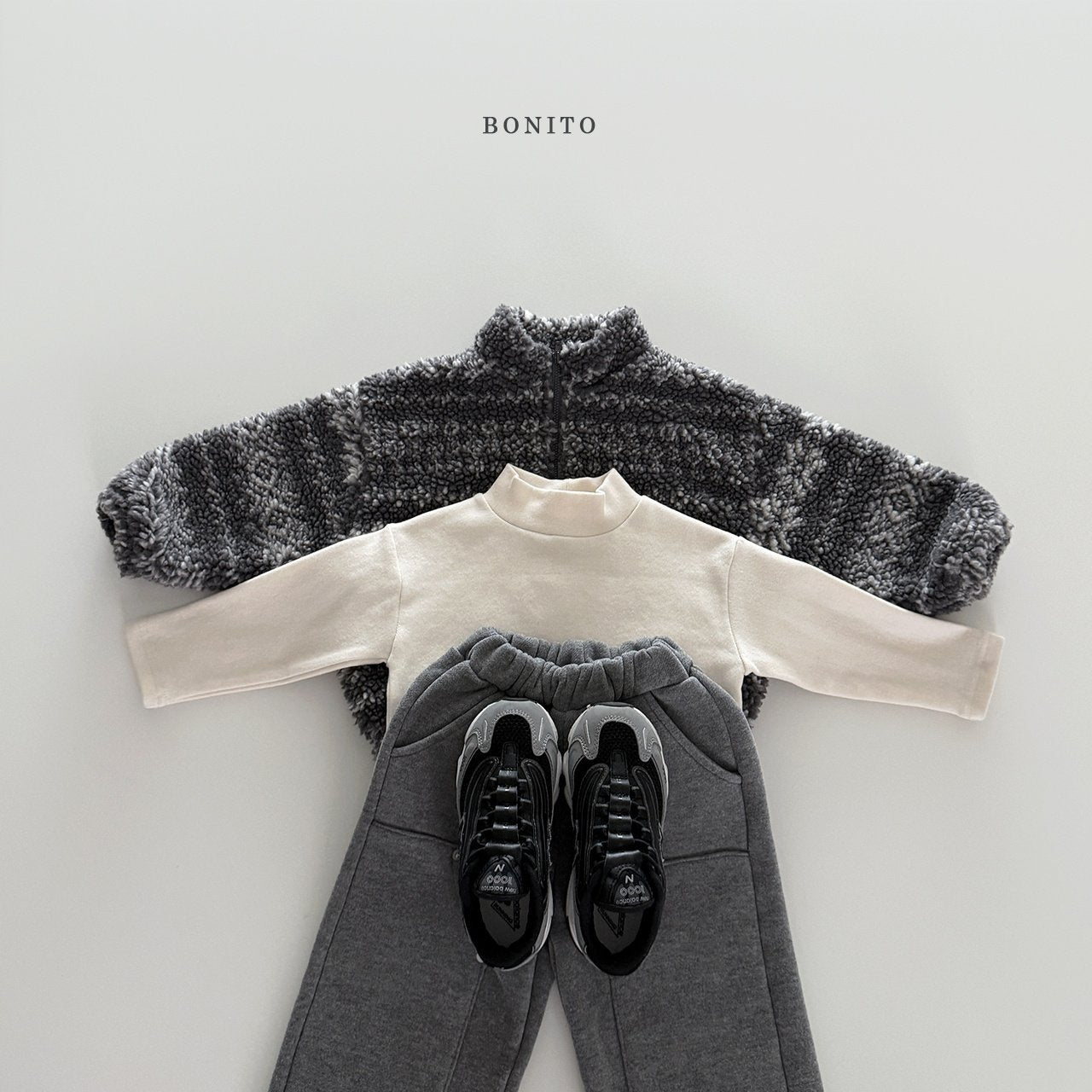 【予約】snow flake boa zip up /  bonito (12m-JM)