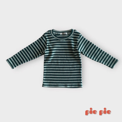 【予約】ボーダーTシャツ / pie (XS-XL)샐러리단가라
