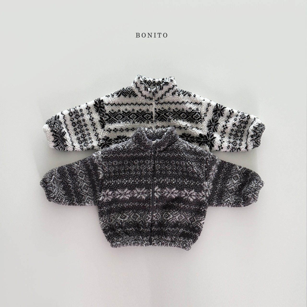 【予約】snow flake boa zip up /  bonito (12m-JM)