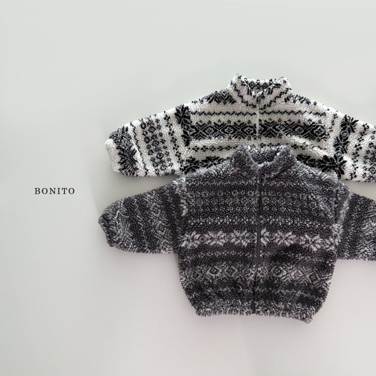 【予約】snow flake boa zip up /  bonito (12m-JM)