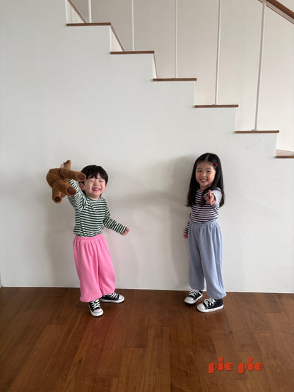 【予約】ボーダーTシャツ / pie (XS-XL)샐러리단가라