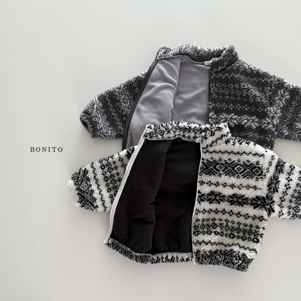 【予約】snow flake boa zip up /  bonito (12m-JM)