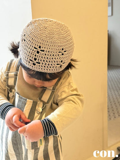 【予約】ストライプオーバーオール / con. (XXS-M)