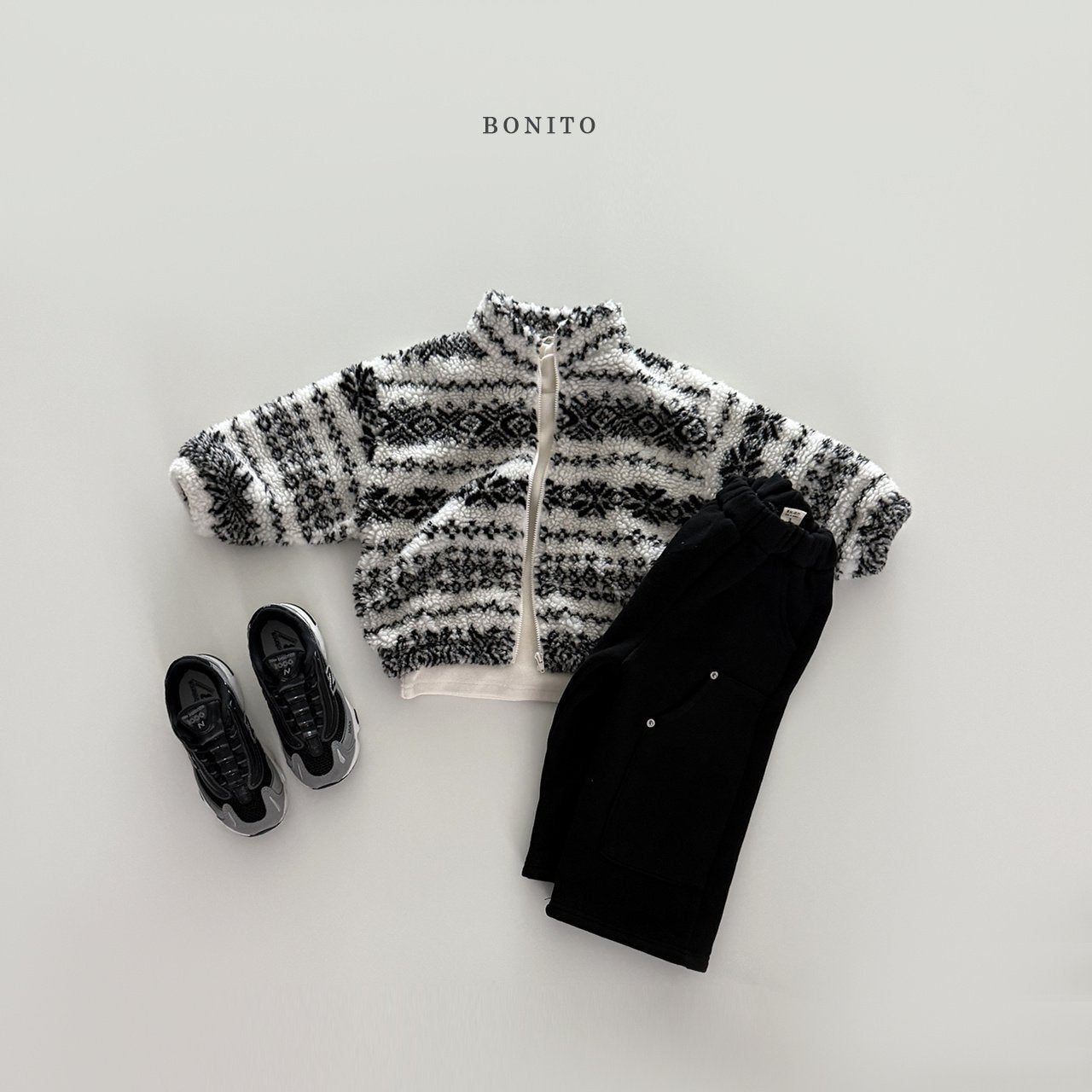 【予約】snow flake boa zip up /  bonito (12m-JM)