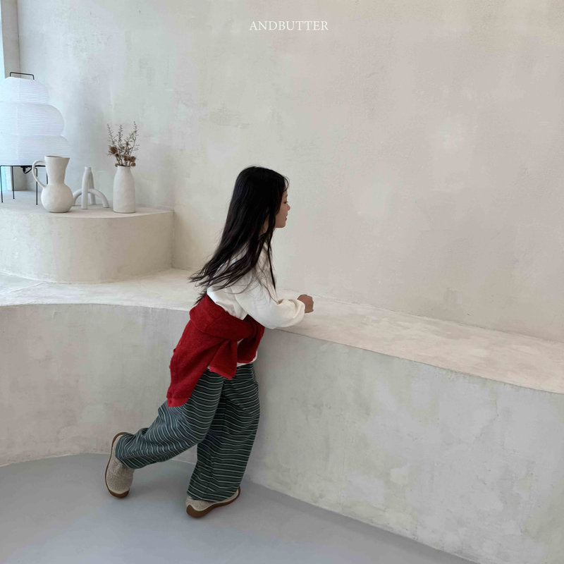 【予約】Mellow Stripe Jogger   /  andbutter (S-JM)