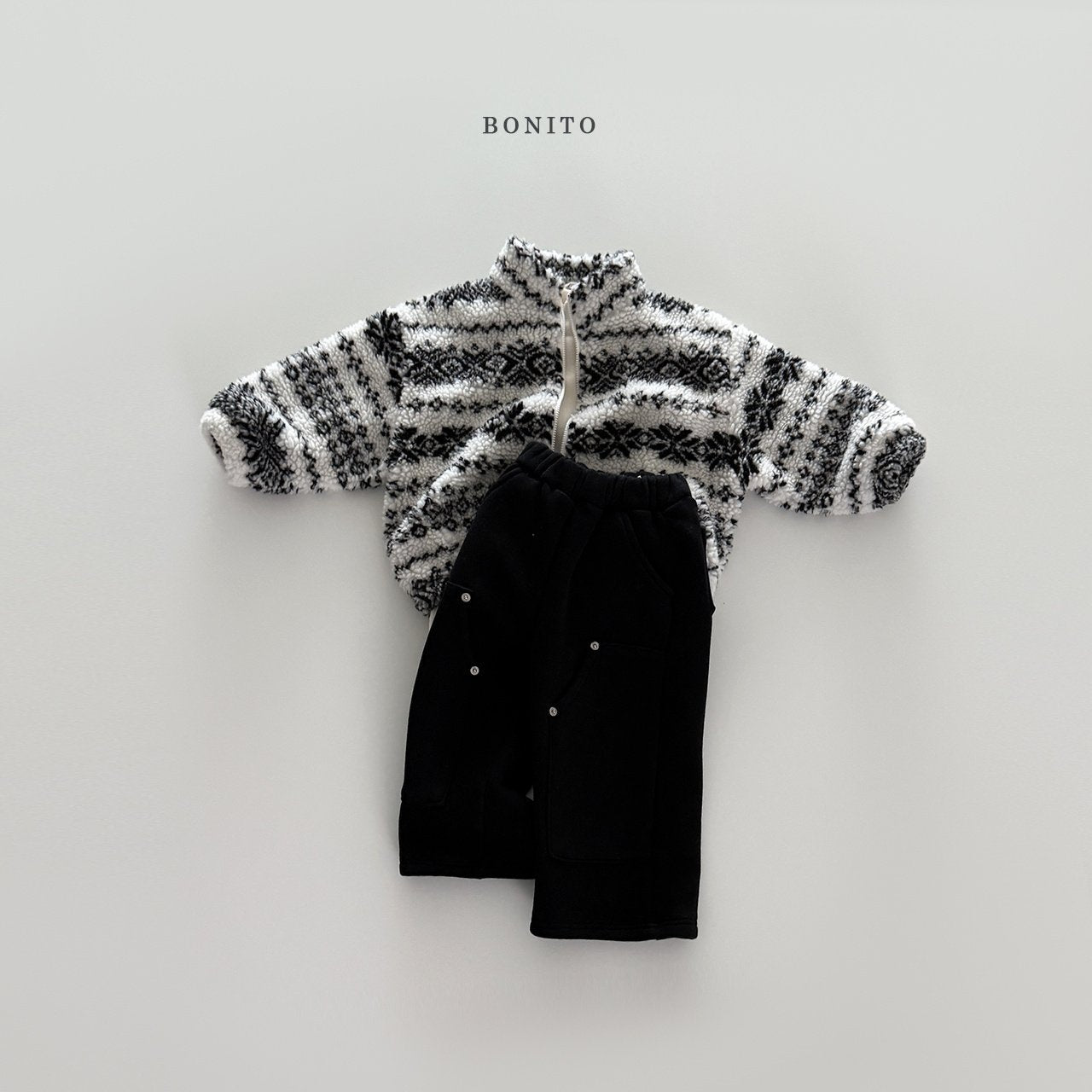 【予約】snow flake boa zip up /  bonito (12m-JM)