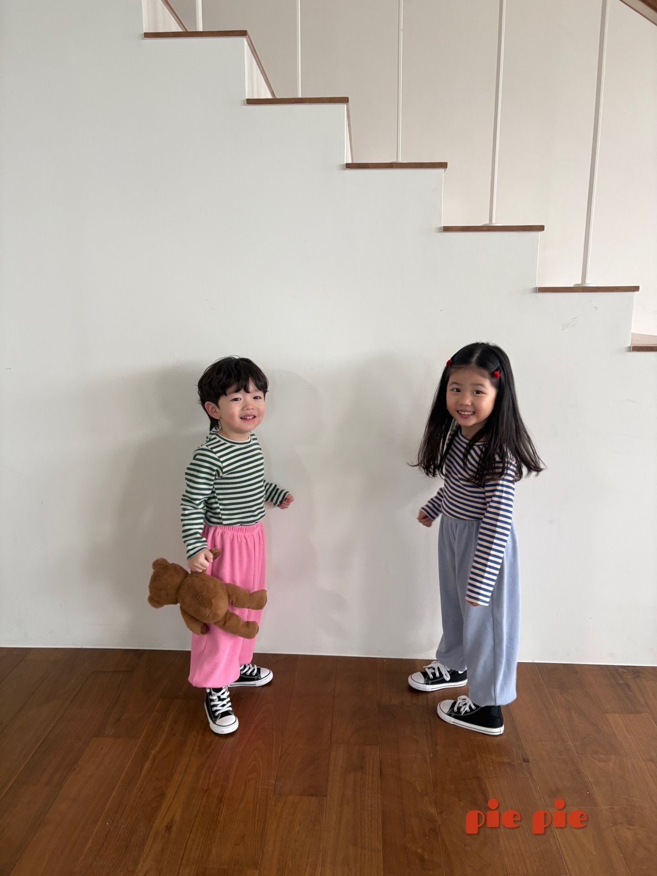 【予約】ボーダーTシャツ / pie (XS-XL)샐러리단가라