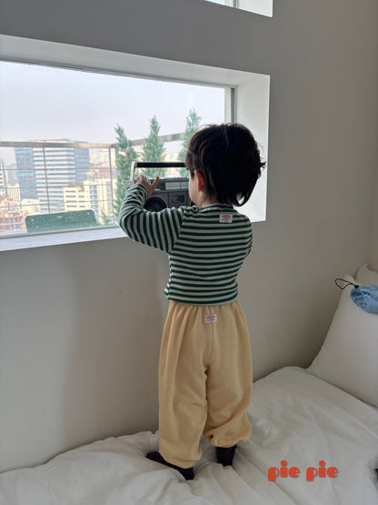 【予約】ボーダーTシャツ / pie (XS-XL)샐러리단가라