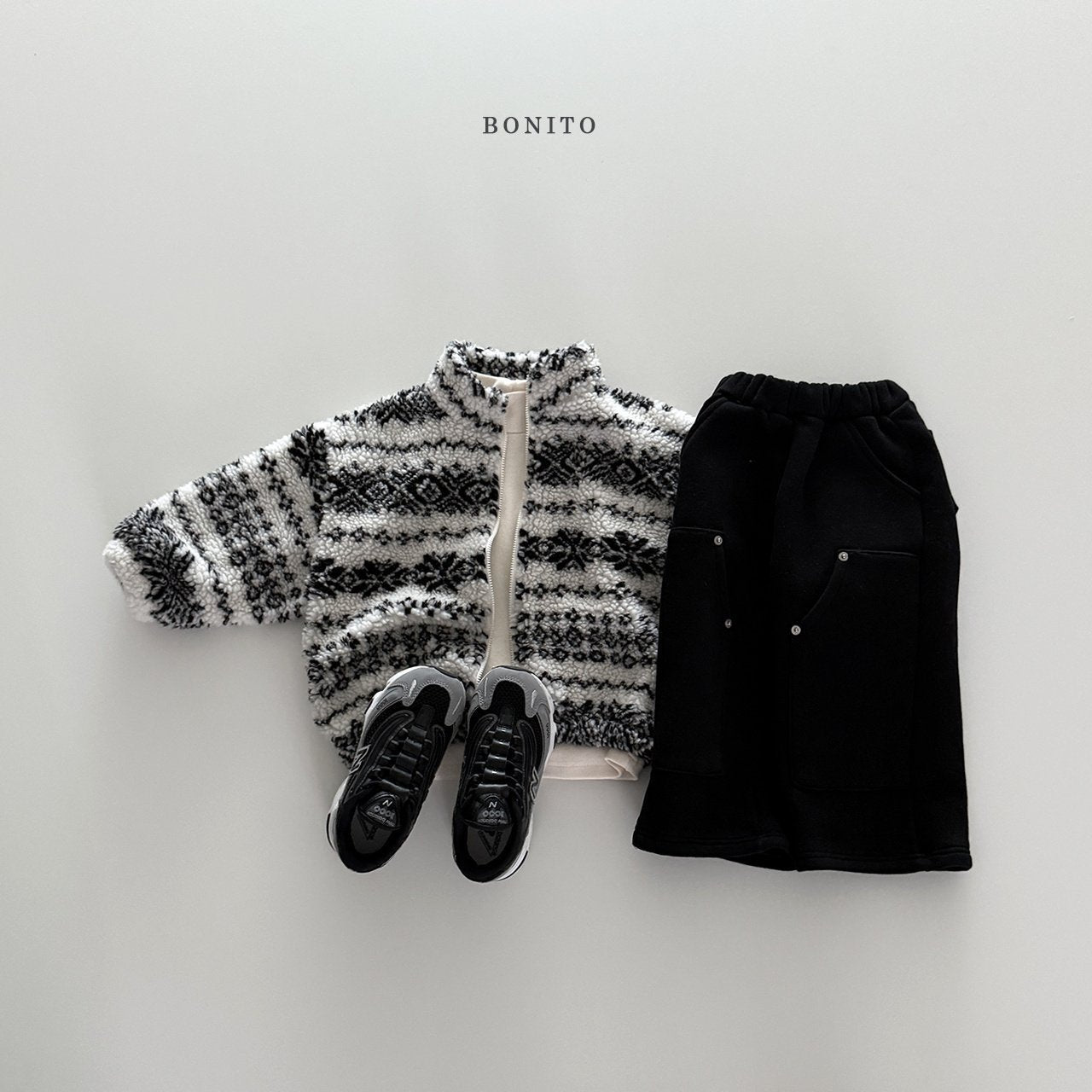 【予約】snow flake boa zip up /  bonito (12m-JM)
