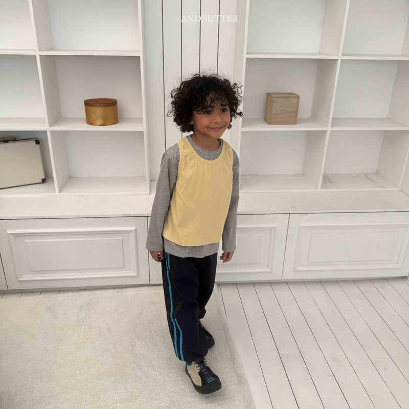 【予約】ダブルラインパンツ / andbutter(S-JM)투라인 절개