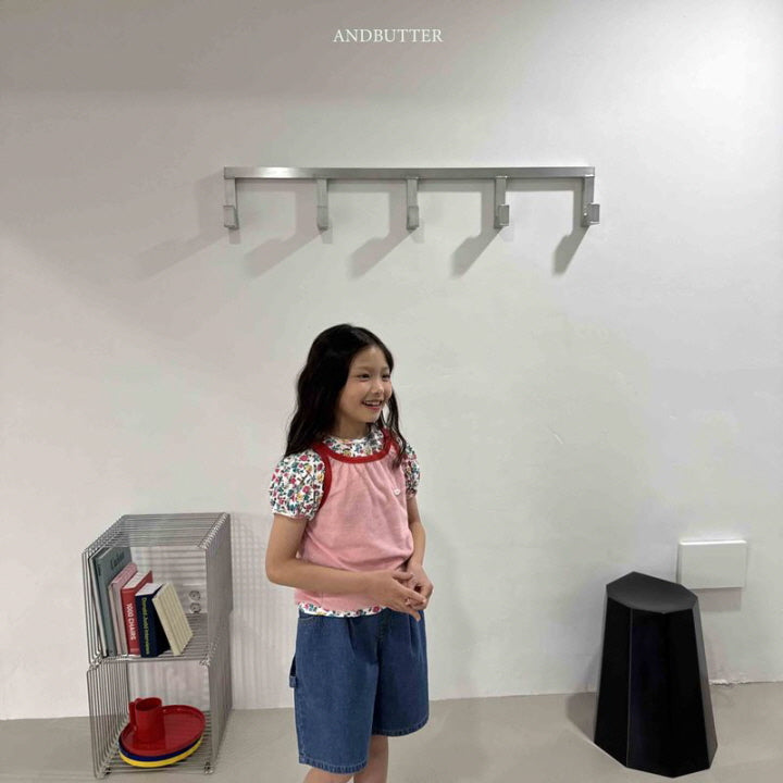 【予約】Eyelet puff T / andbutter(S-JM)