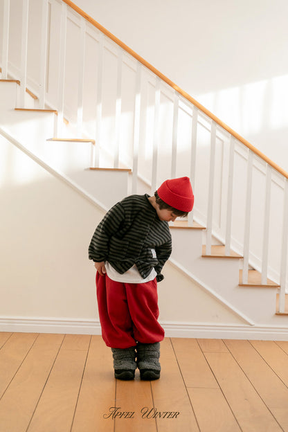 【予約】popo line cardigan  / apfel (S-2XL)