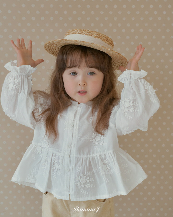 【予約】フラワーブラウス / bananaj (XS-JS)