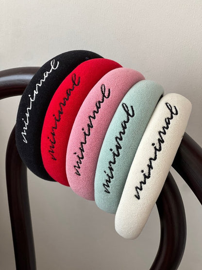 【予約】minimal embroidery hairband  / minimal