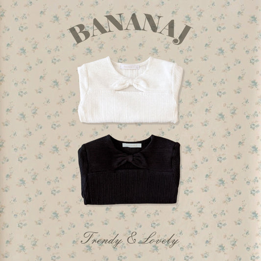 【予約】リボンT / bananaj (XS-JS)