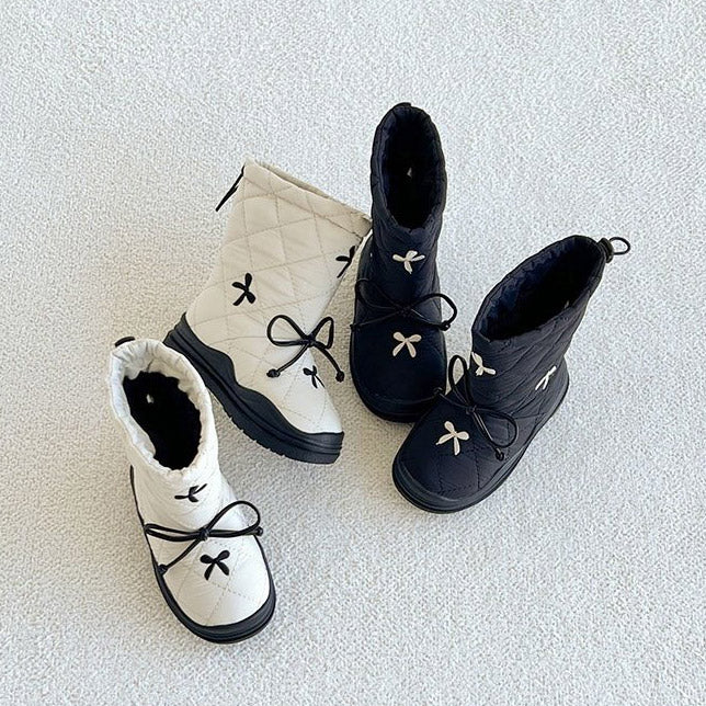 【予約】popcone ribbon padding boots / namoo  NA-135