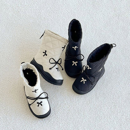 【予約】popcone ribbon padding boots / namoo  NA-135