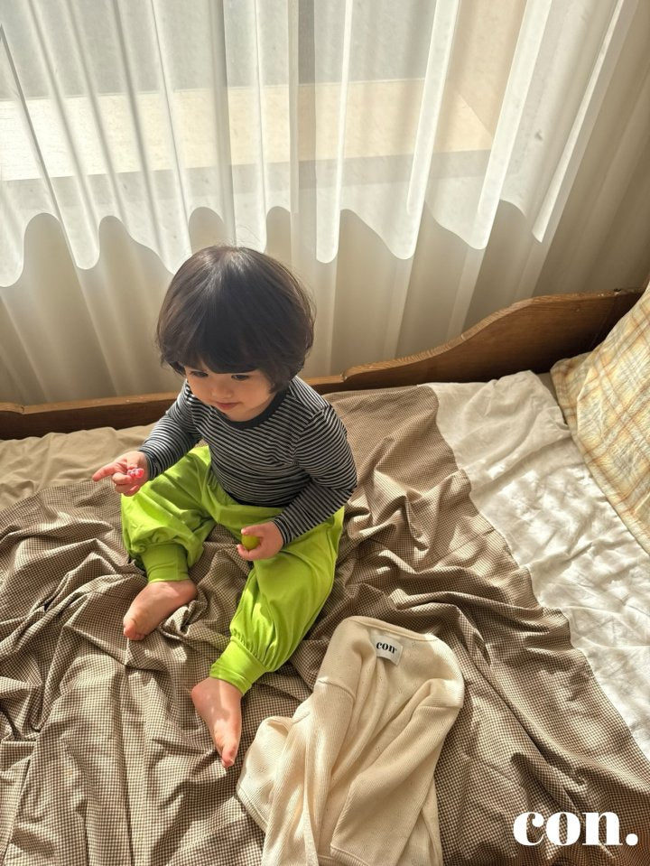 【予約】バイカラーストライプTシャツ / con. (XXS-M)쫀득 배색