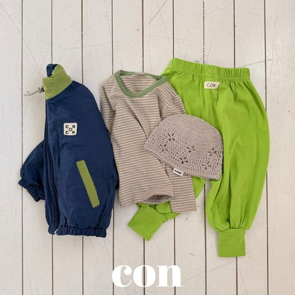 【予約】バイカラーストライプTシャツ / con. (XXS-M)쫀득 배색