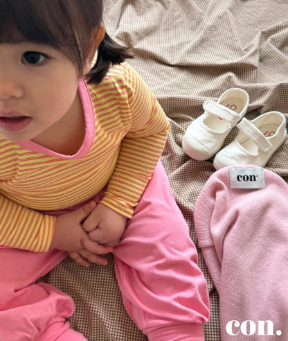 【予約】バイカラーストライプTシャツ / con. (XXS-M)쫀득 배색