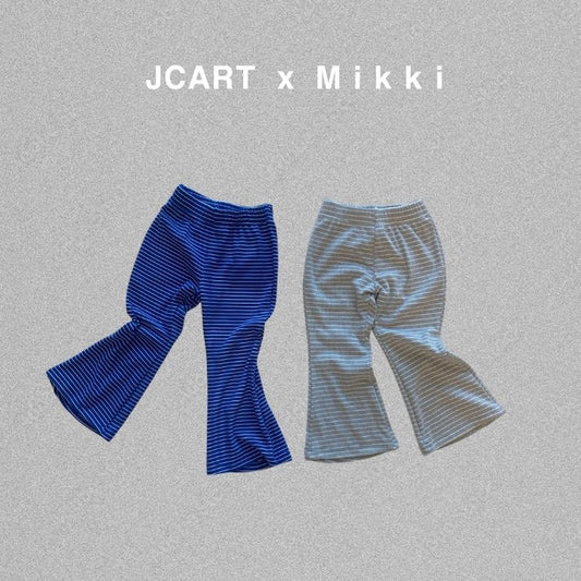 【予約】リブボーダーブーツカット / mikki (S-4XL)