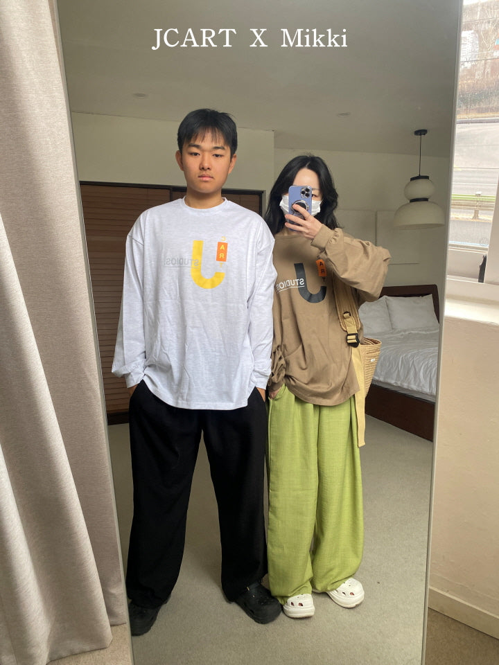 【予約】リネン風パンツ / mikki (S-4XL)무릎안나오는린넨팬츠