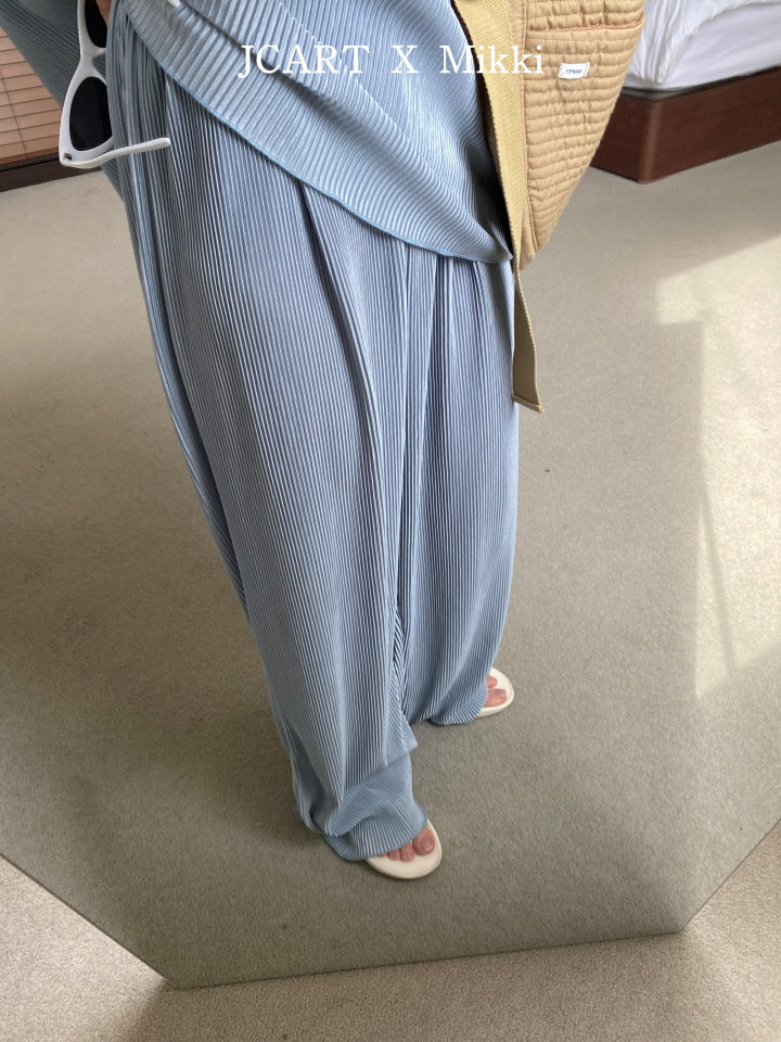【予約】プリーツストレートパンツ / mikki (S-4XL/Adult)플리츠일자팬츠