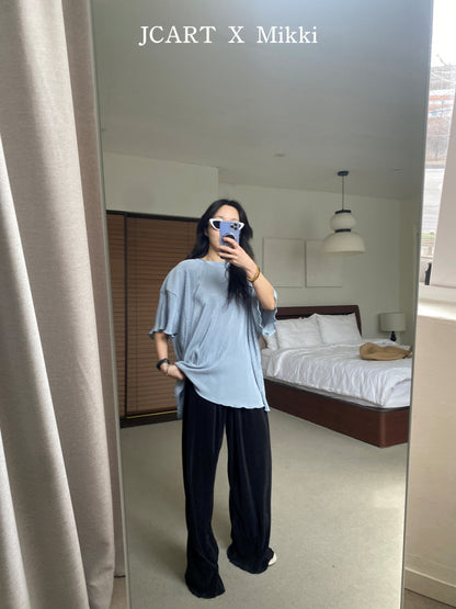【予約】プリーツストレートパンツ / mikki (S-4XL/Adult)플리츠일자팬츠