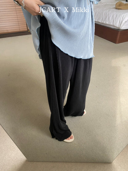 【予約】プリーツストレートパンツ / mikki (S-4XL/Adult)플리츠일자팬츠