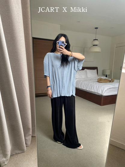 【予約】プリーツTシャツ / mikki (S-4XL/Adult)플리츠반팔티