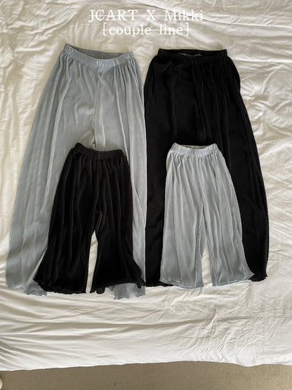 【予約】プリーツストレートパンツ / mikki (S-4XL/Adult)플리츠일자팬츠