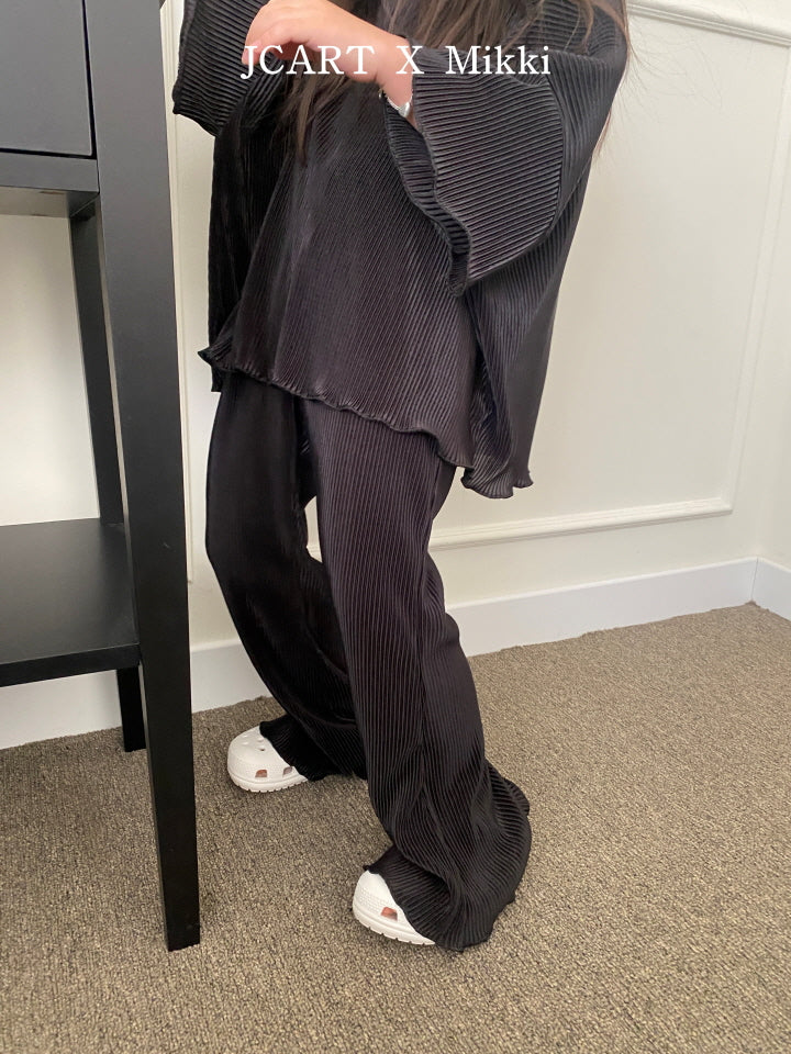 【予約】プリーツブーツカットパンツ / mikki (S-4XL/Adult)플리츠부츠컷팬츠