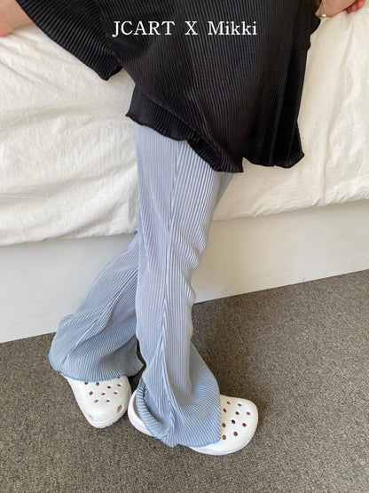 【予約】プリーツブーツカットパンツ / mikki (S-4XL/Adult)플리츠부츠컷팬츠