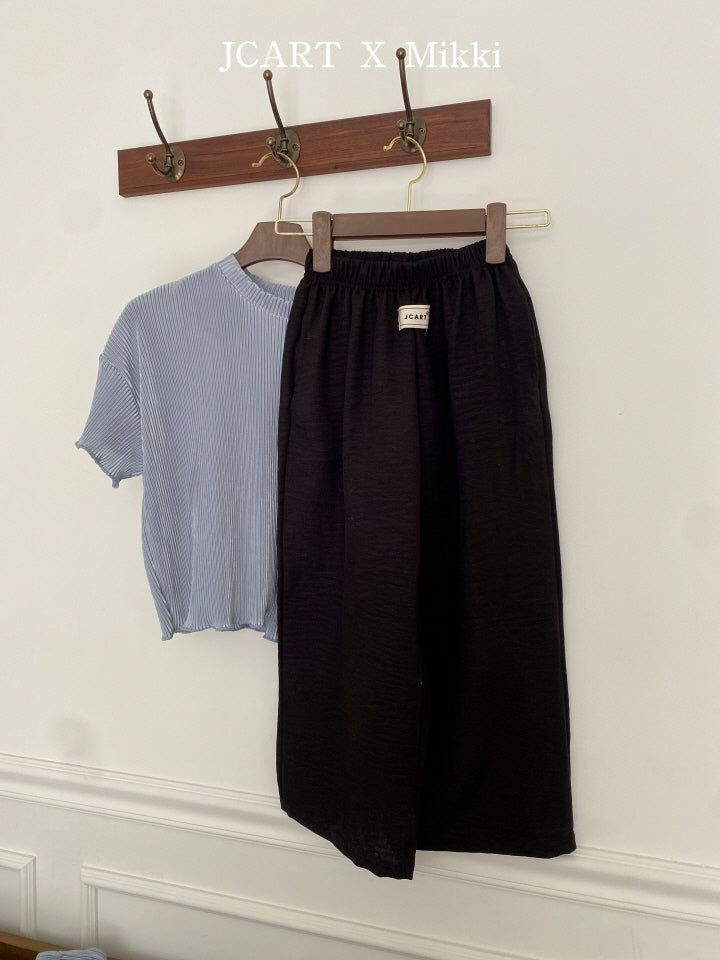 【予約】リネン風パンツ / mikki (S-4XL)무릎안나오는린넨팬츠