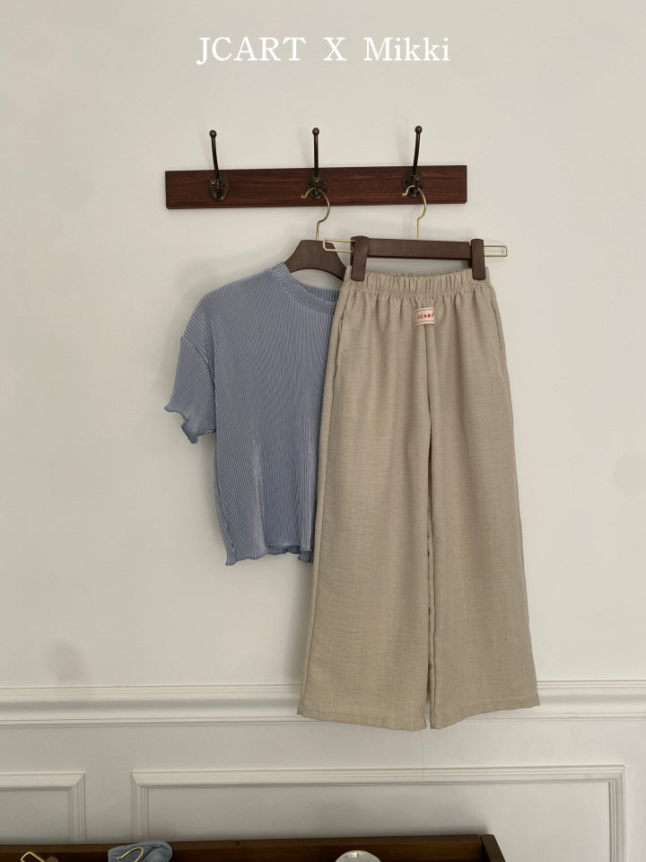 【予約】リネン風パンツ / mikki (S-4XL)무릎안나오는린넨팬츠