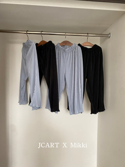 【予約】プリーツストレートパンツ / mikki (S-4XL/Adult)플리츠일자팬츠