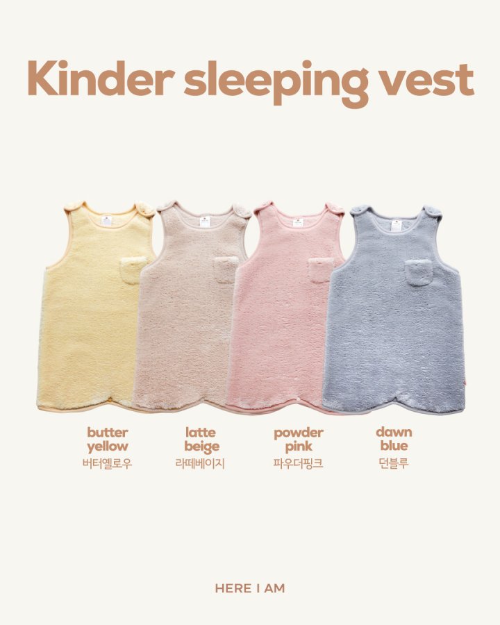 【予約】kinder sleeping vest  / here i am 13
