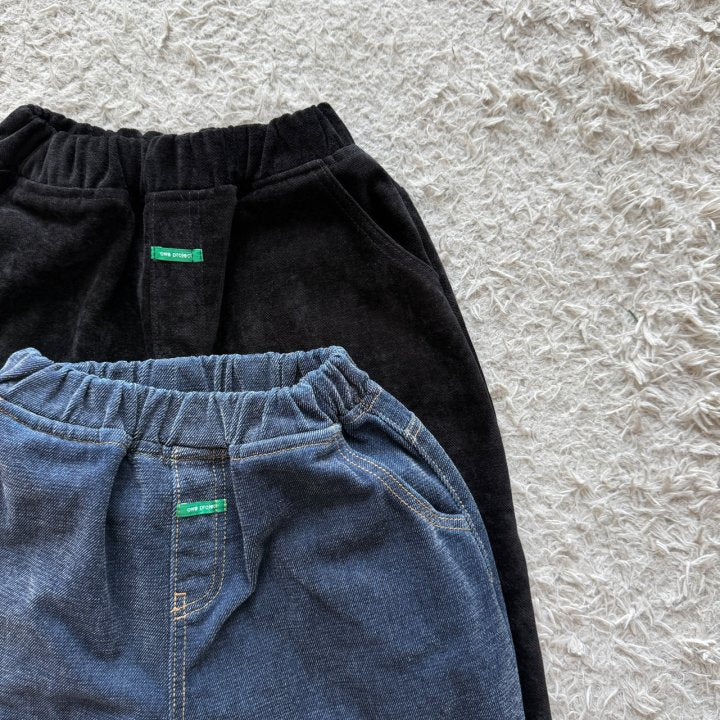 【予約】velvet denim pants / owa (S-JL)