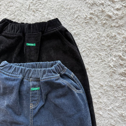 【予約】velvet denim pants / owa (S-JL)