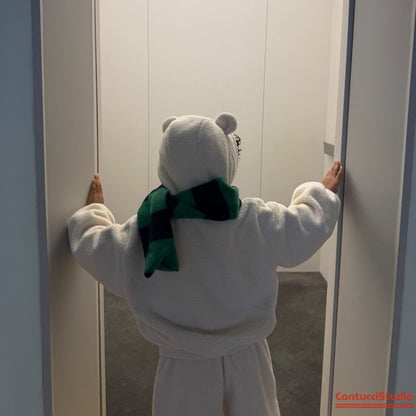 【予約】bear ear hood jumper  / cantucci studio (XS-XL)  귀도리