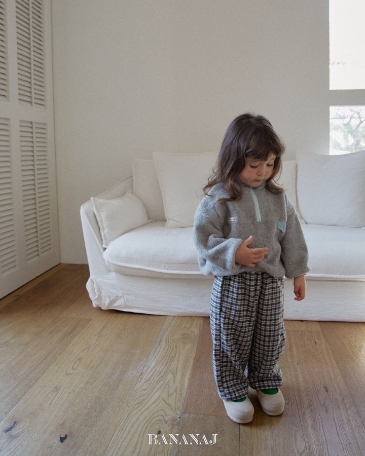 【予約】cozy check pants / bananaj (XS-JS)