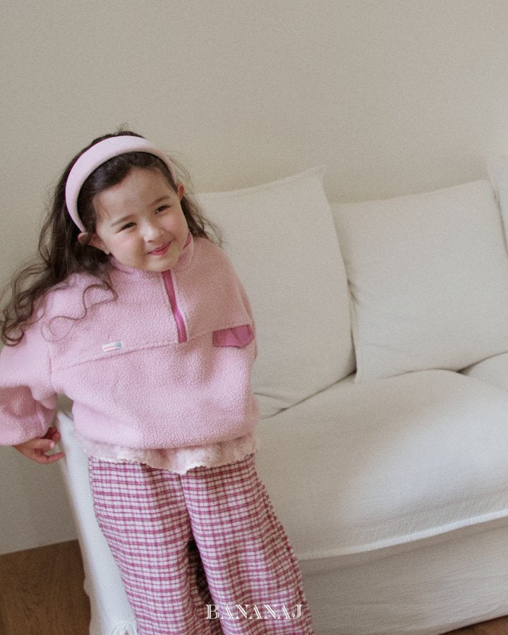 【予約】cozy check pants / bananaj (XS-JS)